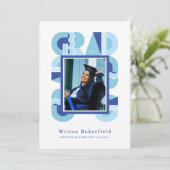 Uitnodiging voor diploma-uitreikingsfeest klas van (Staand voorkant)