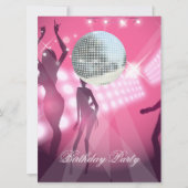 Uitnodiging voor Disco Retro Verjaardagsfeestje (Voorkant)