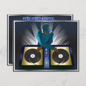 Uitnodiging voor DJ Bachelor Bachelorette Surprise (Voorkant / Achterkant)