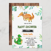 Uitnodiging voor dragon baby shower (Voorkant / Achterkant)