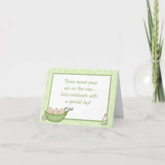 Uitnodiging voor drieling-Baby shower