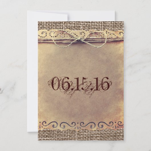 Uitnodiging voor  driepuntswonding in het Rustisch (Achterkant)