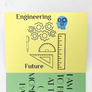 Uitnodiging voor drievoudige letter fold ( ENGINEE