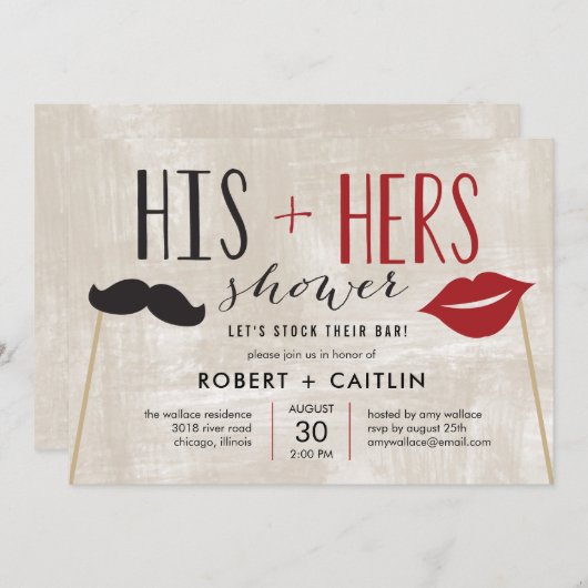 Uitnodiging voor duplo & hers (Voorkant / Achterkant)