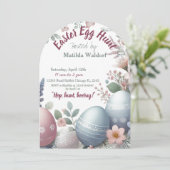 Uitnodiging voor Easter Egg Hunt | Leuk & feesteli (Staand voorkant)