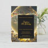 Uitnodiging voor Editable Birthday (Staand voorkant)