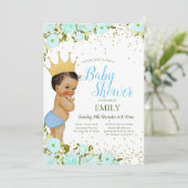 Uitnodiging voor Editable Boy Prince (Staand voorkant)