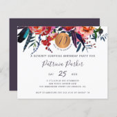 Uitnodiging voor een 70e verjaardagsfeest met budg (Voorkant / Achterkant)