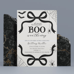Uitnodiging voor een A Little Boo Baby Shower met
