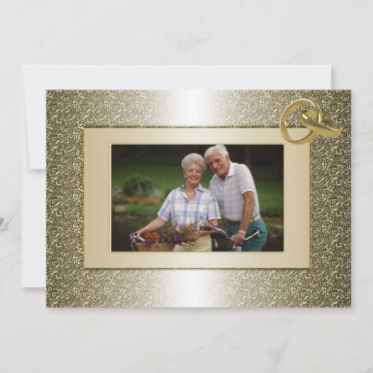 Uitnodiging voor een aangepaste foto-huwelijksjubi (Voorkant)