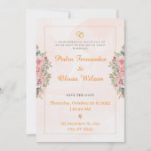 Uitnodiging voor een Acrylweddenschap, Elegant Gre (Voorkant)