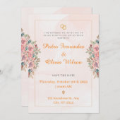 Uitnodiging voor een Acrylweddenschap, Elegant Gre (Voorkant / Achterkant)