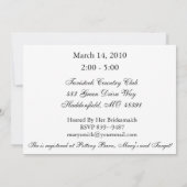 Uitnodiging voor een Afrikaanse Amerikaanse bridal (Achterkant)