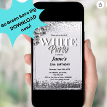 Uitnodiging voor een All White Feest of -feestje