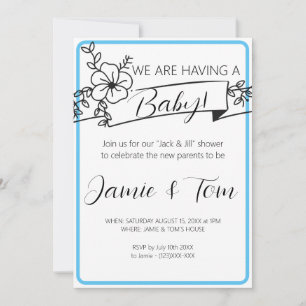 Uitnodiging voor een baby shower