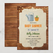 Uitnodiging voor een baby shower met kleine loot (Voorkant / Achterkant)