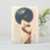 Uitnodiging voor een babyfeestje voor Afro-Amerika (Staand voorkant)