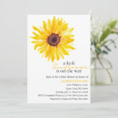 Uitnodiging voor een babyshower: Een klein zonnebl (Staand voorkant)