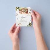 Uitnodiging voor een babyshower met adorable jungl flyer (Hand)