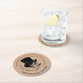 Uitnodiging voor een Bachelor Party Paper Onderzet Ronde Kartonnen Onderzetter (Insitu)