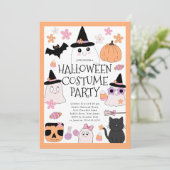 Uitnodiging voor een betoverend Halloweenfeest (Staand voorkant)