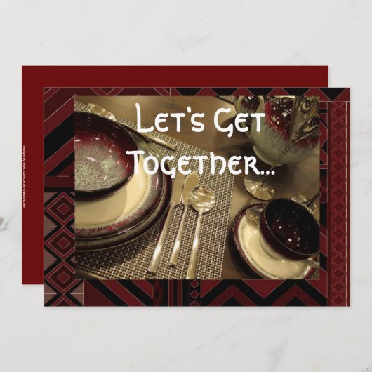 uitnodiging voor een binnenpartij (Voorkant / Achterkant)