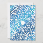 uitnodiging voor een blauwe moslim bruiloft (Achterkant)