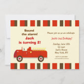 uitnodiging voor een brandweerwagen op zaterdag (Voorkant)