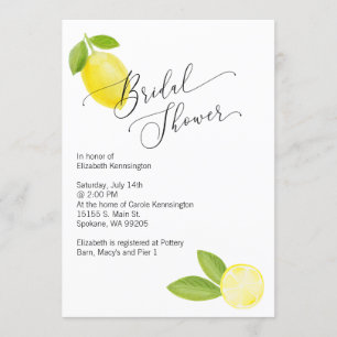 Uitnodiging voor een Bridal/Weddenschap met Lemon