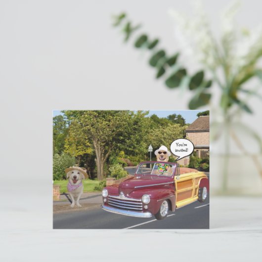 uitnodiging voor een Briefkaart (Staand voorkant)