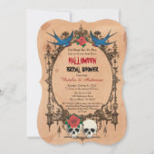 Uitnodiging voor een bruidsshower met Halloween-th (Voorkant)