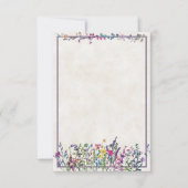 Uitnodiging voor een bruiloft met kleurrijke wilde (Voorkant)