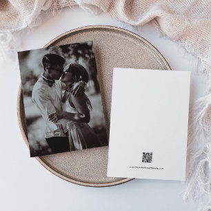 Uitnodiging voor een bruiloft met QR-code