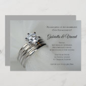 Uitnodiging voor een bruiloft met Rings Engagement (Voorkant / Achterkant)