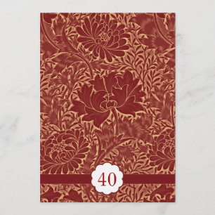 uitnodiging voor een bruiloft met rode elegant ret