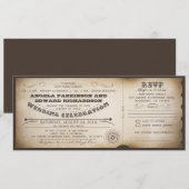  uitnodiging voor een bruiloft met RSVP-ontwerp (Voorkant / Achterkant)