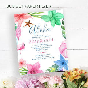 Uitnodiging voor een budget verjaardagsfeestje in flyer