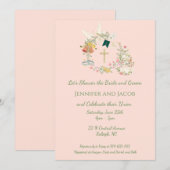 Uitnodiging voor een Christelijke Trouw Bruisfeest (Voorkant / Achterkant)