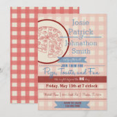 Uitnodiging voor een diner met pizza-repetitie (Voorkant / Achterkant)