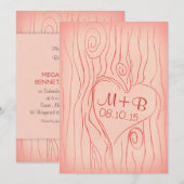 Uitnodiging voor een diner met uitgesneden boomhou (Voorkant / Achterkant)