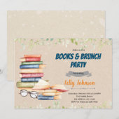 Uitnodiging voor een douchefeest voor boeken (Voorkant / Achterkant)