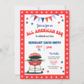 Uitnodiging voor een echte Amerikaanse BBQ-feestje (Voorkant)