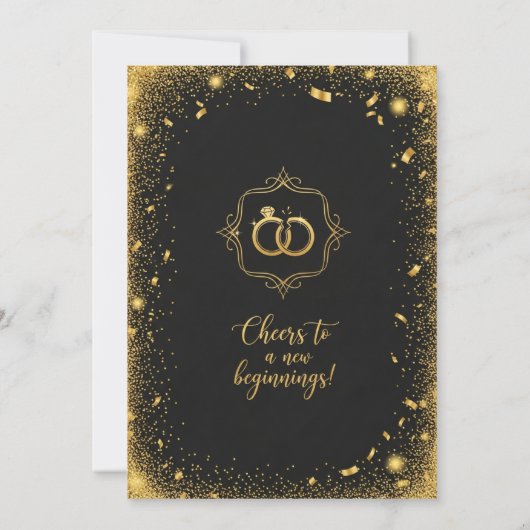 Uitnodiging voor een echtscheidingsfeest - ik doe, (Achterkant)