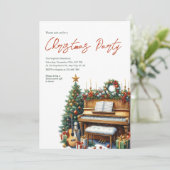 Uitnodiging voor een elegant kerstfeest (Staand voorkant)