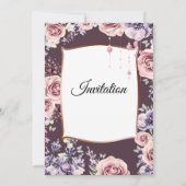 Uitnodiging voor een exclusieve bruiloft, rozen, k (Achterkant)