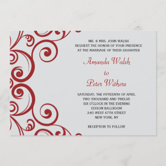 Uitnodiging voor een Fabulous Swirls Wedding
