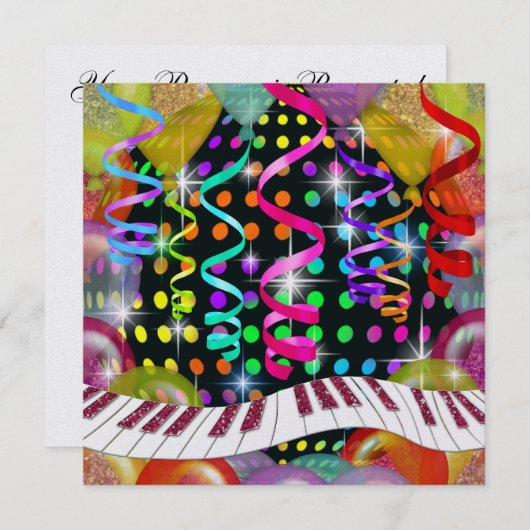 Uitnodiging voor een feest - SRF (Voorkant / Achterkant)