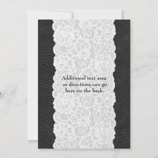 Uitnodiging voor een feestje van White Lace & Blac (Achterkant)