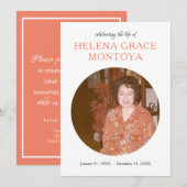 uitnodiging voor een foto-gedenkteken in de midden (Voorkant / Achterkant)