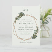 uitnodiging voor een grote bruiloft (Staand voorkant)